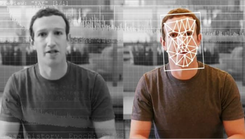 Deepfake face analysis example for video verification